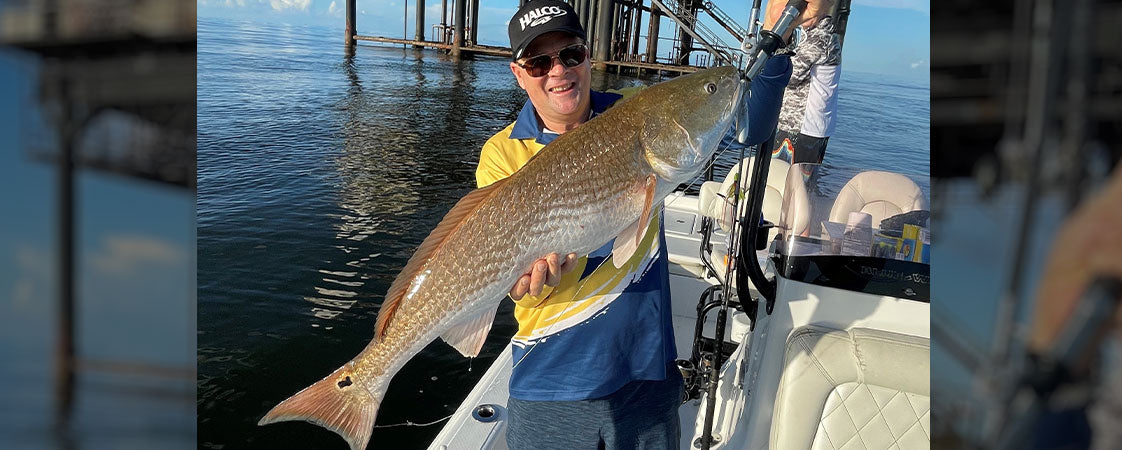 Fishing around offshore oil rigs